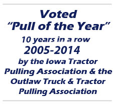 Rock Valley Tractor Pull, Thunder in the Valley, was voted Pull of the Year 8 years in a row 2005-2012 by the Iowa Tractor Pulling Association and the Outlaw Truck and Tractor Pulling Association.